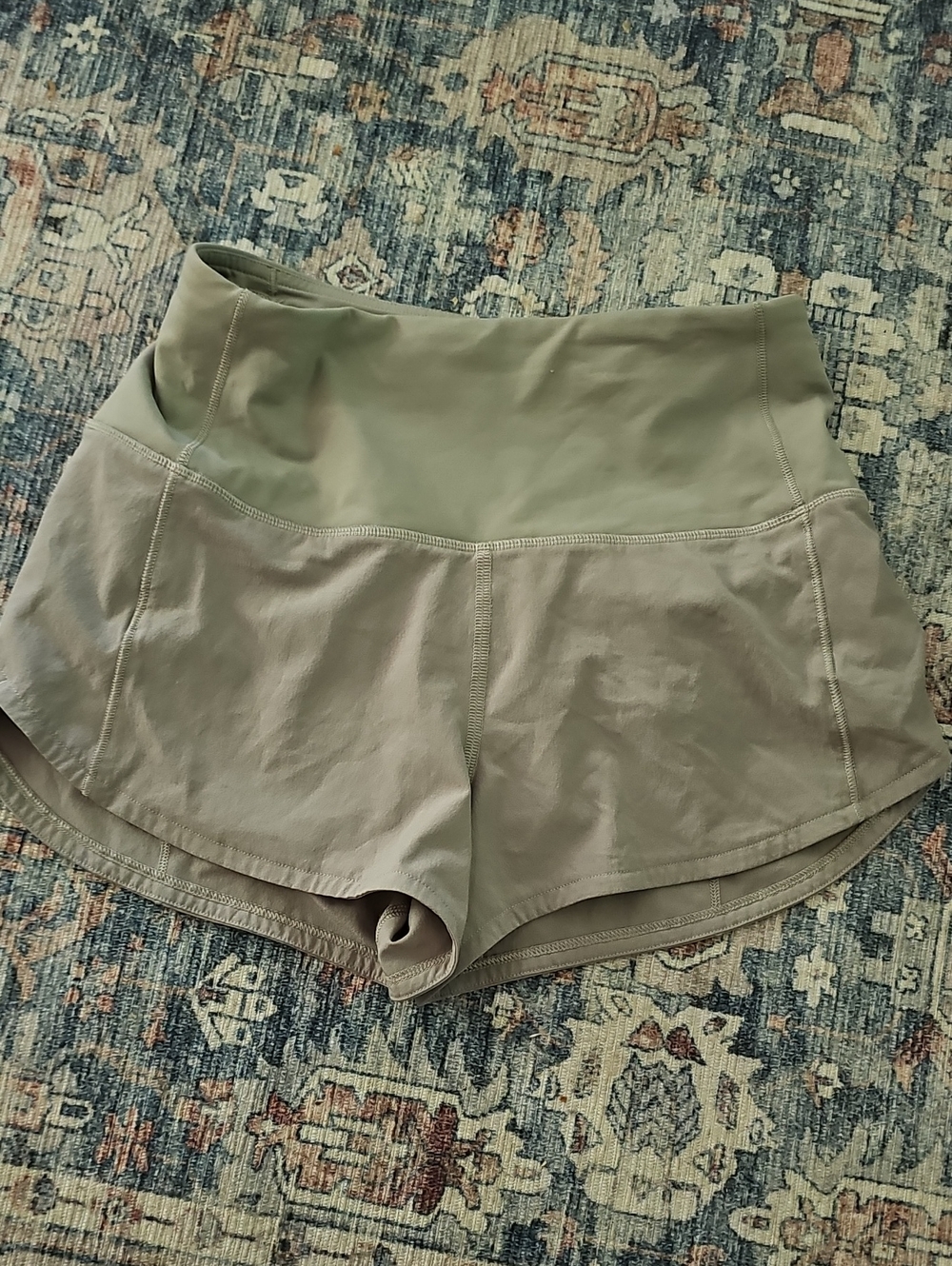 Lululemon Speed Up Running High-Waist Women's Performance Shorts in Taupe